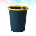 thumbnail image 3 of 2pcs 27x17.5x24.8cm Simple Plastic Trash with Pressure Ring Uncovered Trash Garbage Can for Kitchen Office (Dark Blue  Medium Size), 3 of 6