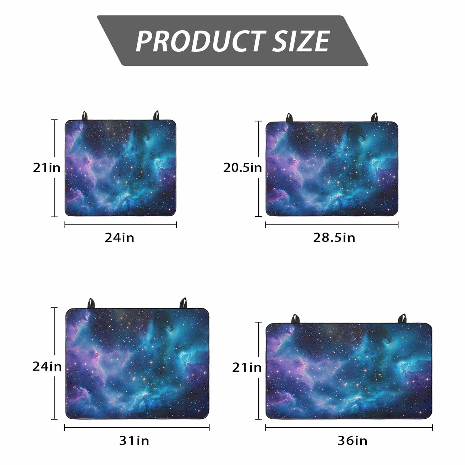 Starry Sky Stove Top Cover for Electric Stove, Heat-proof & Non Slip Glass Top Stove Cover Protector, Modern Rustic Blue Purple Ombre Star Night Kitchen Flat Cooktop Rubber Mat 24x21 Inches