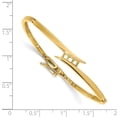 thumbnail image 3 of Auriga Fine Jewelry 14K Yellow Gold AA Diamond Hinged Bangle Bracelet 7inch for Women, 3 of 4
