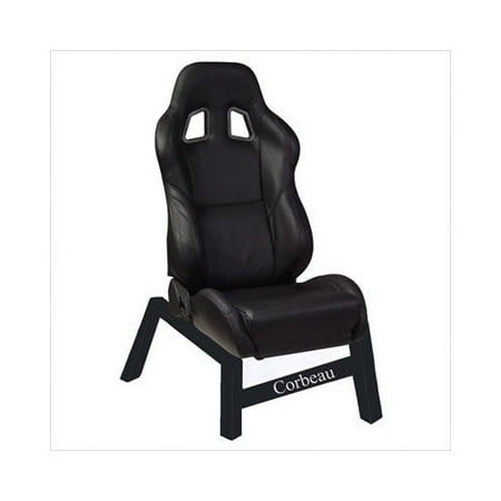 Bundle-84 Corbeau A4 100pct Black Leather Game Chair (8 Pieces)