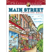 TERESA GOODRIDGE Adult Coloring Books: USA: Creative Haven Main Street Coloring Book (Paperback)
