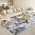 thumbnail image 1 of HOMERRY Washable 9' x 12' Modern Area Rug for Living Room Abstract Print Indoor Washable Neutral Carpet, Gray, 1 of 5