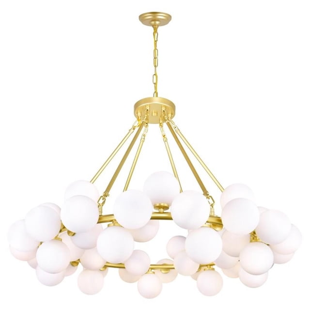 CWI Lighting Arya 45 Light Chandelier With Satin Gold Finish