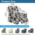 thumbnail image 6 of Yuyamidu Black Cat Reclining Chair Covers 4 Pieces Comfortable Recliner Sofa Slipcovers with Pocket Replacement Lazyboy Cover for Recliner Chair Gift for Friends, 6 of 8