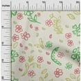 thumbnail image 2 of oneOone Velvet Green Fabric Florals Craft Projects Decor Fabric Printed By The Yard 58 Inch Wide, 2 of 4