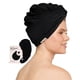thumbnail image 1 of Toalla de pelo Kitsch, superabsorbente, de microfibra, color negro, 1 of 9