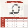 thumbnail image 3 of Uxcell 4PCS M4 304 Stainless Steel Screw Pin Anchor Shackle 100KG Camping Chains/Wire Rope Outdoor, 3 of 7