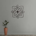 thumbnail image 5 of LENLN 23.2 Inch Metal Flower Wall Decor, Rustic Iron Floral Hanging Wall Art, Wall Sculpture Farmhouse Decoration for Living Room Bedroom Bathroom Entryway, 5 of 7