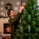thumbnail image 1 of Caja de regalo de 3 bolas navideñas | Adornos colgantes creativos para árbol de Navidad con pintura a color | Adornos colgantes de bolas navideñas de plástico para fiestas, 1 of 6