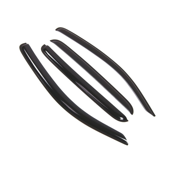 Tuningpros WD2-451 Outside Mount Window Visor Deflector Rain Guard Dark Smoke 4 Pcs Set For 2005-2015 Toyota Tacoma Double Cab