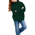 thumbnail image 6 of LNMQLPDBS Girls High Neck Sweatshirt with Front Pocket Casual Warm Long Sleeve Pullover Tops for Kids Tween Daily Wear Outgoing School Basic Solid Sweatshirt for Fall Winter, 6 of 6