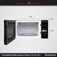 thumbnail image 4 of Magic Chef Countertop Microwave with 6 Cook Modes & 11 Power Levels, Black, 4 of 10