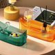 thumbnail image 2 of Home Transparent Storage Box, Desktop Storage Sundries Carry Basket, Vertical Pattern Storage basket for sundries, 2 of 4