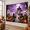 Purple-8 x 6 ft, variant on 7*5ft Purple Photodrop Haunted House Party Wall Decorations