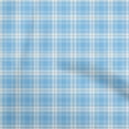thumbnail image 1 of oneOone Silk Tabby Medium Blue Fabric Check Fabric For Sewing Printed Craft Fabric By The Yard 42 Inch Wide, 1 of 4