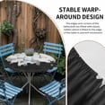 thumbnail image 2 of Black White Round Tablecloth for 45-54 Inch Tables,Fitted Table Cover with Elastic Edge,Abstract Graffiti Paint Country Retro Tribal Waterproof Outdoor Table Cloth Protector for Patio Garden Dinner, 2 of 9