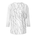 thumbnail image 5 of Yuanlook Women's 3/4 Length Sleeve Tops Crew Neck Dressy Casual Blouses T Shirts Fall Clothes - White - XXXL, 5 of 9