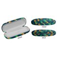 thumbnail image 3 of WIRESTER Durable Hard Clamshell Eyeglass Case with Microfiber Cloth - Fly Pineapple Pattern Dark Blue, 3 of 6