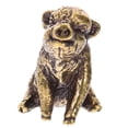 thumbnail image 1 of EeaseMX Adorno de escritorio de cerdo de latón, estatuilla decorativa de cerdo, escultura, decoración del hogar, 1 of 7