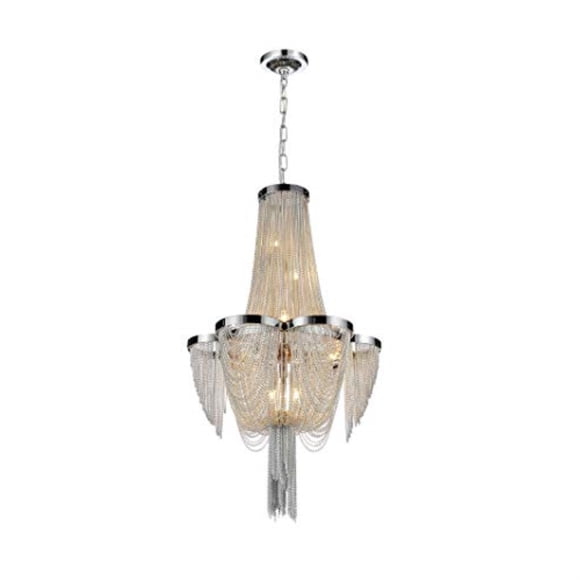 CWI Lighting Taylor Lustre à 7 Lumières en Duvet avec Fini Chrome