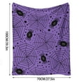 thumbnail image 3 of yulier Halloween Blanket Spiders and Spider Webs Print Throw Blanket Cozy Soft Lightweight Flannel Blanket Halloween Decorations for Couch Sofa, 27"x39", 3 of 6
