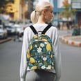thumbnail image 7 of FORMRS Mini Backpack Purse for Women Travel Daypack Casual Shoulder Bag, Green Lemon Leaves, 7 of 7