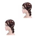 thumbnail image 4 of stanreset Fashion Print Flowers Women Inner Hijabs Cap Muslim Ruffle Chemo Hat Type6 NO6, 4 of 6