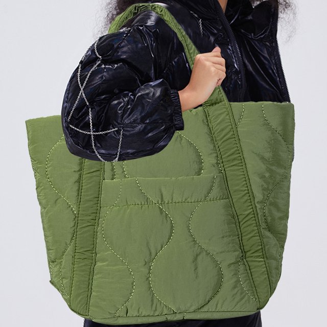 Bolso tipo cartera informal para mujer, de gran capacidad, acolchado, suave, para compras al aire libre