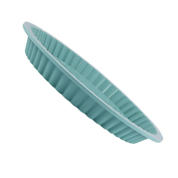 ELAYARD Sky- Round Silicone Baking Pan, Non-Stick Easy Release Pie and Flan Tray for Baking