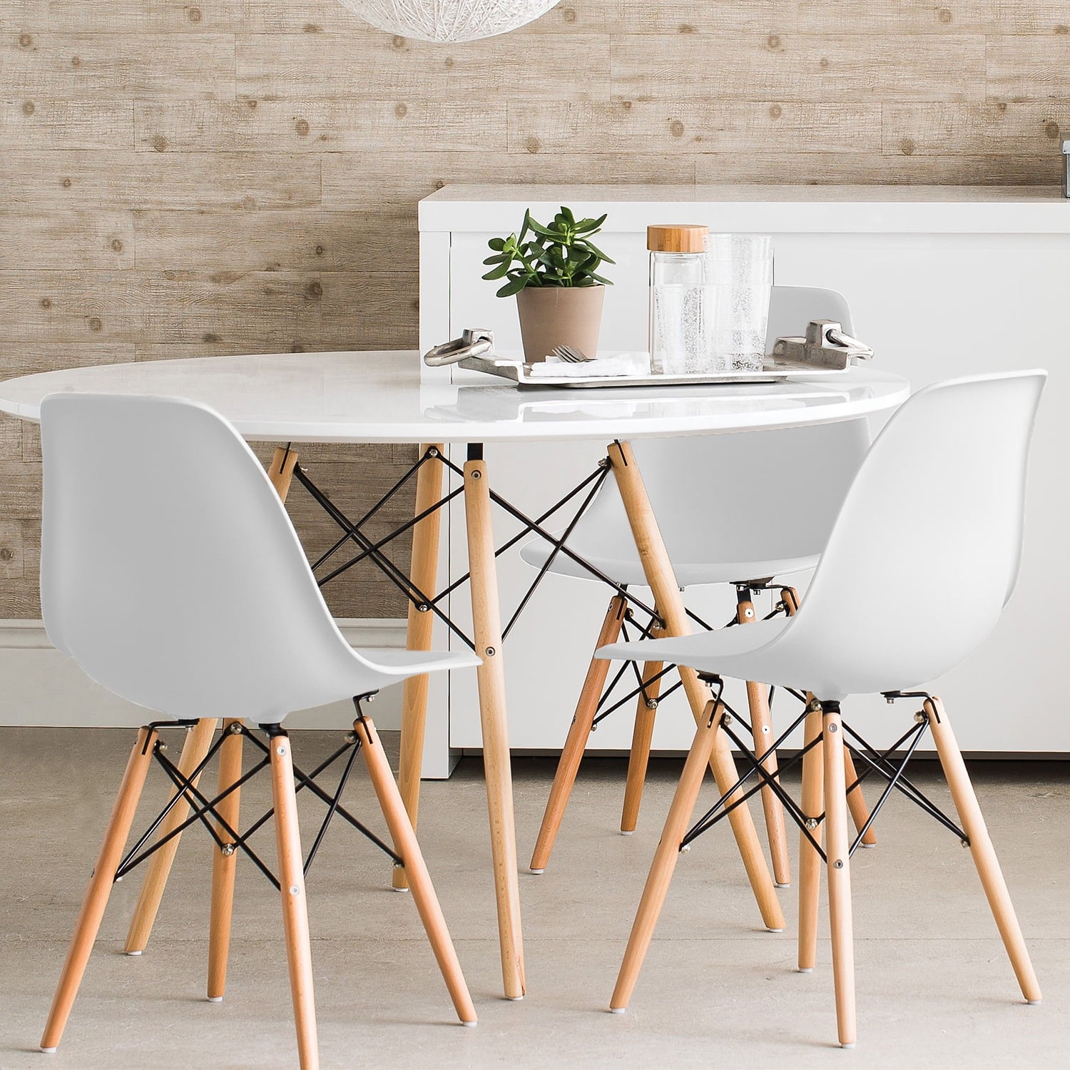Furmax pre assembled modern style online dining chair pre assembled white