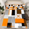thumbnail image 2 of Erosebridal Patchwork Rectangle Bed Sheets Set Queen Size,Geometry Stripe Bedding Sets Queen Size,Abstract Artwork Decor,Breathable,4 Pieces, 2 of 7