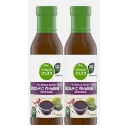 Balsamic Vinaigrette Salad Dressing No Sugar Added 2 Bottles 12 Oz