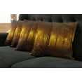 thumbnail image 5 of Ambesonne Fall Throw Pillow Cover 4 Pack, Foggy Evening in the Park, 18", Marigold Caramel, 5 of 5