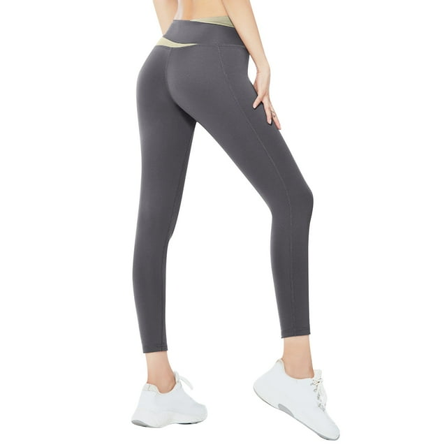 HUITKMM leggings Pantalons pour Femmes Pantalons pour Femmes à Blocs de Couleur Taille Haute Pantalons de Sport Yoga Pantalons de Course Entraînement Physique