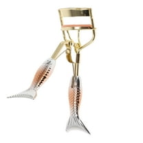Women Mermaid Tail Eyelash Curler for Beauty Parlor Business Travel Champagne Stainless Steel Plastic
