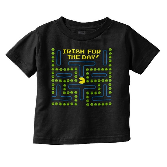 PACMAN St Paddys Irish For The Day Toddler Boy Girl T Shirt Infant Toddler Brisco Brands 12M