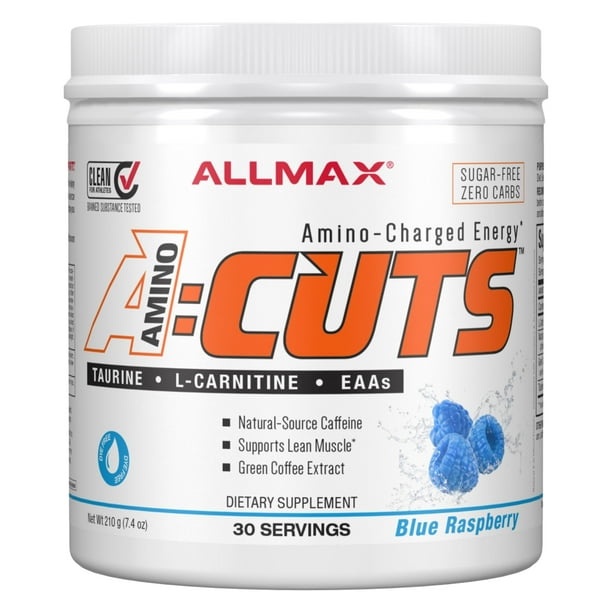 Bebida energética ALLMAX Nutrition AMINOCUTS ACUTS Blue Raspberry ...