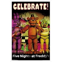 Five Nights at Freddy's - Celebrate Wall Poster, 14.725" x 22.375", Framed