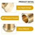 thumbnail image 3 of 2Pcs Tapón de cabeza hexagonal de latón, tapa de compresión, válvula de detención, 3/8" NPT, con cinta PTFE, 3 of 7