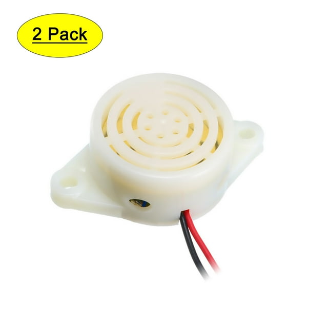 Zumbador Electrónico Uxcell DC 3V-24V 100dB Beep Tone Alarm Ringer Paquete de 2