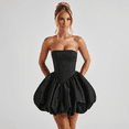 thumbnail image 5 of EASYBRAUS Women Strapless Bow Backless Mini Dress Sexy Summer A Line Party Dress, 5 of 8