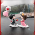 thumbnail image 3 of Adornos de pareja adorables para coche, decoración interior de coche, adornos para coche, adornos para el hogar y la oficina, adornos para el panel de instrumentos, 3 of 4