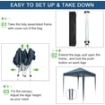 thumbnail image 6 of ZJTER 6.5x6.5ft Pop Up Canopy Tent, Outdoor Instant Shelter Folding Canopy with Carry Bag for Commercial Events, Party, Backyard BBQ, Camping Blue, 6 of 9