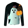 thumbnail image 4 of BiZtdJrK Men Halloween T-Shirts Cute 3D Ghost Graphic Tshirts Crewneck Long Sleeve Holiday Casual Pullover Clearance Items V-Multicolor#mens long sleeve button down shirts XXXXXL, 4 of 5