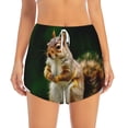 thumbnail image 2 of Salouo Squirrels Eating Peanuts On The Tree Print Women's 2 in 1 Running Shorts Double-Layer Shorts Athletic Workout Gym Yoga Shorts Running Shorts for Women-X-Large, 2 of 7