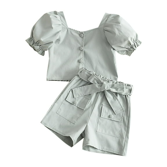 Sngxgn Baby Girls' Toddler 2-piece Sweatshirt and Jogger Set(A,140)