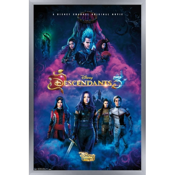 Disney Descendants 3 - One Sheet Wall Poster, 14.725" x 22.375", Framed