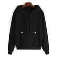 thumbnail image 5 of Black Hoodies for Womens Oversized Hoodies Fleece Sweatshirts Casual Comfy Tops Fall Fashion Outfits 2025 Cute Clothes with Pockets Fall Tops for Women 2025, 5 of 6