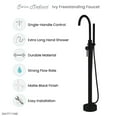 thumbnail image 3 of Ivy Freestanding Bathtub Faucet in Matte Black, 3 of 11