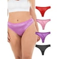 thumbnail image 2 of B2BODY Women's Panties Sexy Satin Thong Underwear Small to Plus Size Multi-Pack, 2 of 5